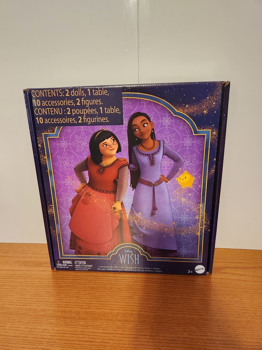 Mattel Disney Wish Asha and Dahlia Dolls with Tea Time Set( new open box)